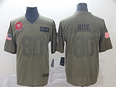 Nike 49ers 80 Jerry Rice 2019 Olive Salute To Service Limited Jersey,baseball caps,new era cap wholesale,wholesale hats